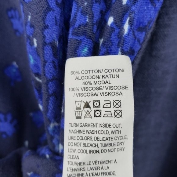 Lucky Brand Half Button Popover Split Hem Top - S - Picture 6 of 6
